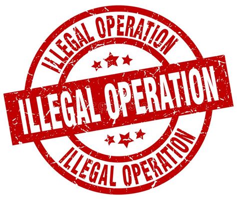 Illegal Operation Stamp Stock Illustrations 178 Illegal Operation