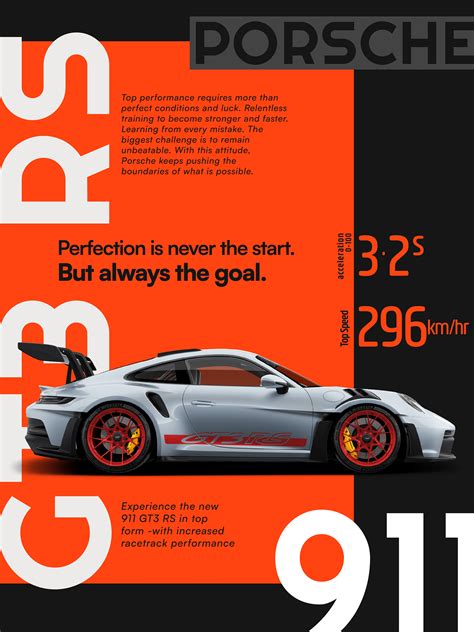 Porsche Gt Rs Poster Behance