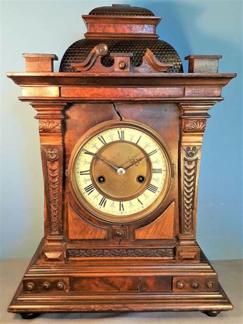 Antique HAC 14 Day Strike Mantel Clock Made In Wurttemberg Mantel