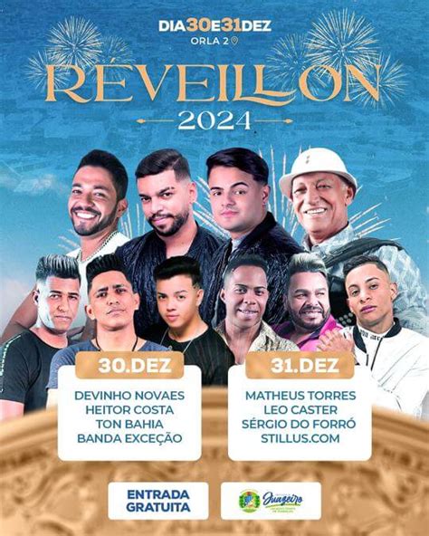 Festa de Réveillon em Juazeiro queima de fogos e shows musicais