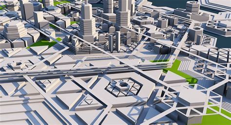 3d Model Geometric City Cgtrader