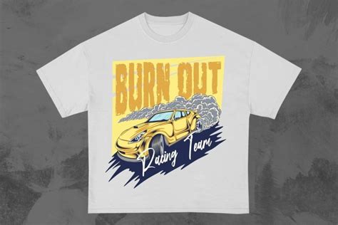 Burn Out Drift T Shirt Design