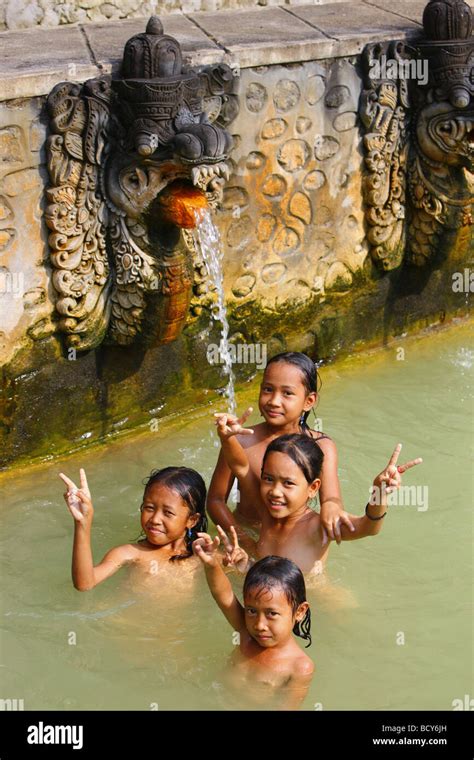 Girls Old Bath With Hot Springs In Ambengan Bali Republic Of