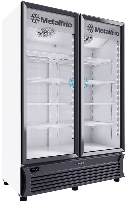 Refrigerador Dos Puertas De Cristal Metal Frio Mod Rb Cocinas