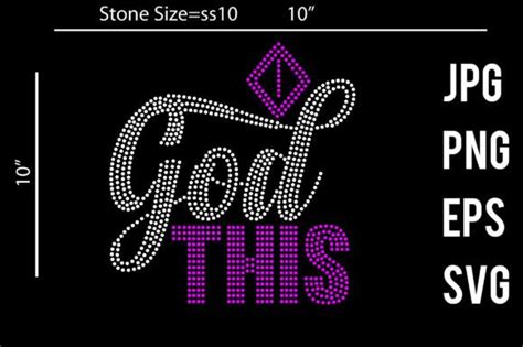 I God This Rhinestone Template Graphic By Ragib Creative Fabrica