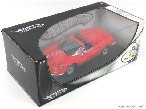 MATTEL HOT WHEELS 54601 Scale 1 18 FERRARI DINO 246 GTS SPIDER 1969 RED
