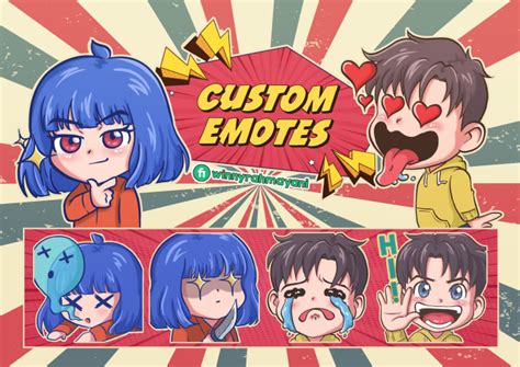 Create Cute Custom Twitch Emotes Or Sub Badges By Winnyrahmayani Fiverr