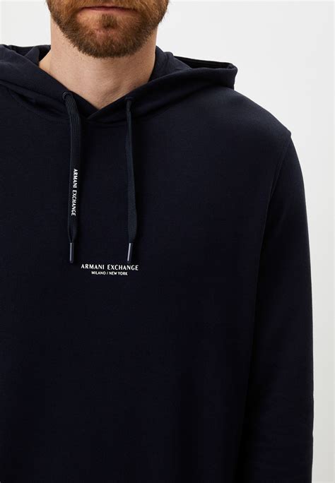 Мужские худи Armani Exchange 8NZM94 ZJKRZ цвет синий купить за 16500 руб.