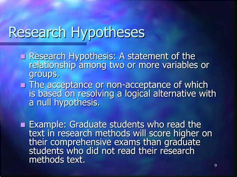 Ppt Research Questions Variables And Hypotheses Powerpoint