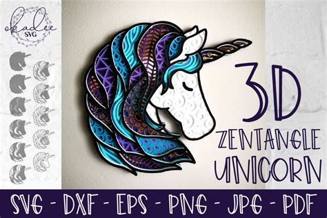 25 Lovely Layered Unicorn SVG LifeInscribed