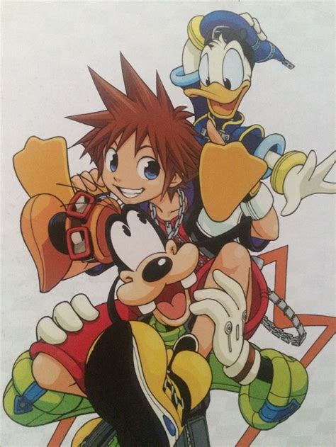 Kingdom Hearts Sora Donald Goofy Artwork Sora Kingdom Hearts Kingdom