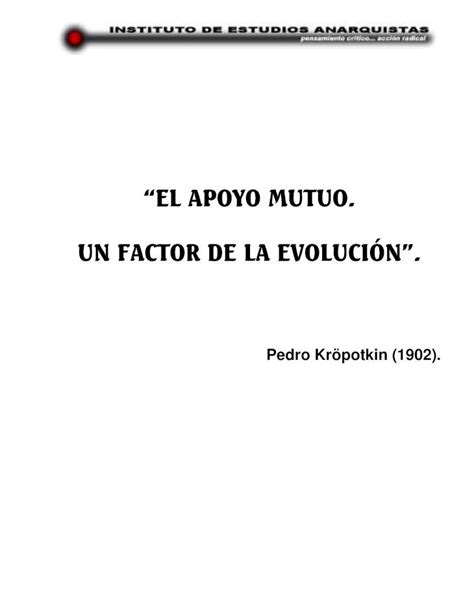 Pdf El Apoyo Mutuo Un Factor De La Evoluci N El