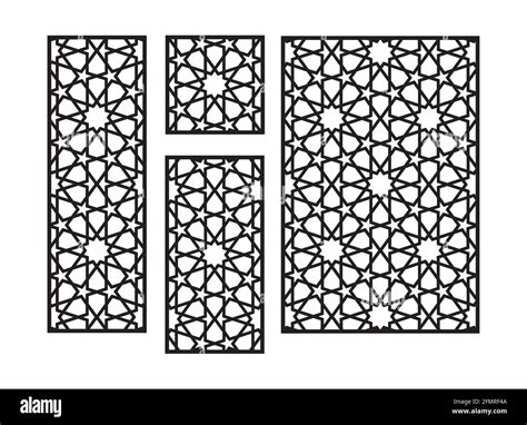 Islamic Arabic Cnc Laser Pattern Decorative Panel Screen Wall Vector