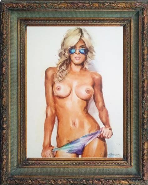 Original Watercolor Painting Naked Girl Minimalist Erotic Illustration Etsy