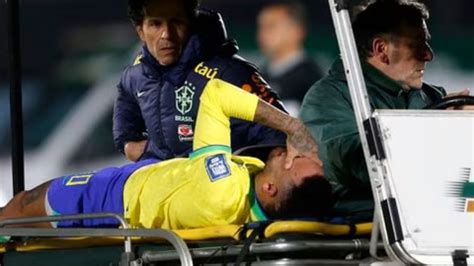 Teary Neymar Stretchered Off Against Uruguay As Brazil Suffer 2 0 Loss