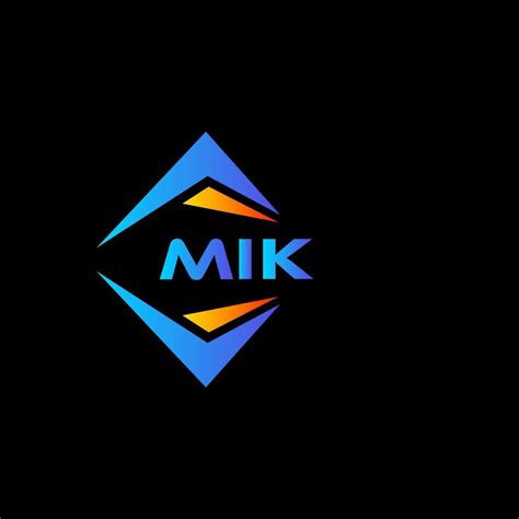 MIK abstract technology logo design on Black background. MIK creative ...