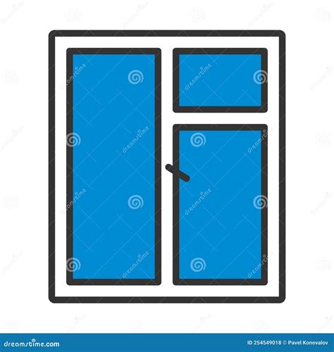 Icon of Closed Window Frame Stock Vector - Illustration of decoration