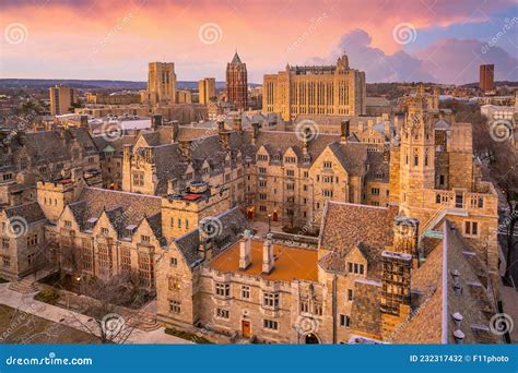 New Haven City Downtown Skyline Cityscape Of Connecticut Usa Stock