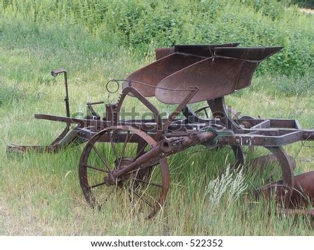 Rusty Old Farm Plow In A Field Stock Photo 522352 : Shutterstock