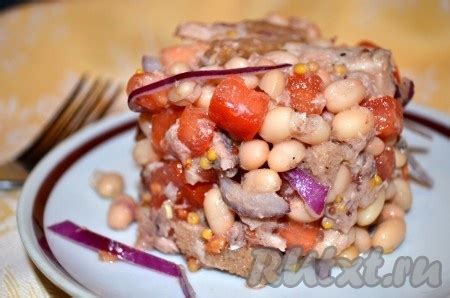Салат с тунцом, фасолью и помидорами: 7 фото в рецепте