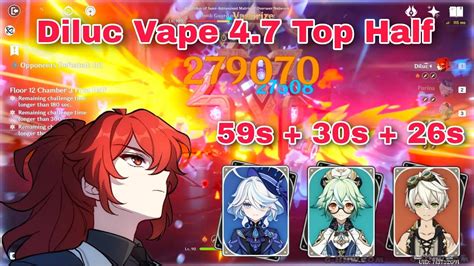 Diluc Vape Top Half Continuous Speedrun S Day Genshin Impact