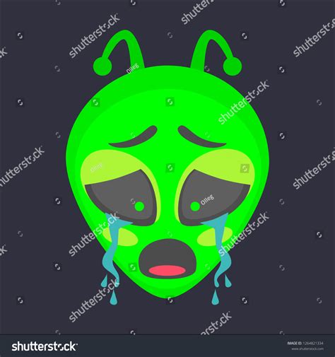 Alien Head Alien Face Emoji Humanoid Stock Illustration 1264821334 ...