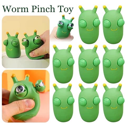 1pc Office Stress Reliever Antistress Fidgets Toy Grass Worm Pinch