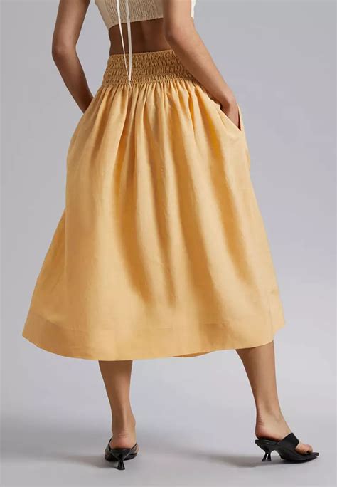 Buy And Other Stories Smocked Waist Midi Skirt 2024 Online Zalora Singapore