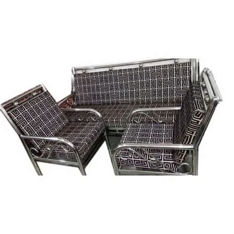 Standard 5 Seater Stainless Steel Designer Sofa Set For Home At Rs