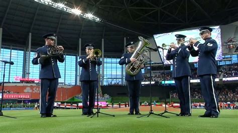 Atlmia Us Air Force Band Performs National Anthem Youtube