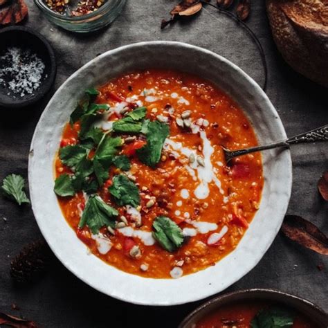 Smoky Red Pepper Lentil Soup