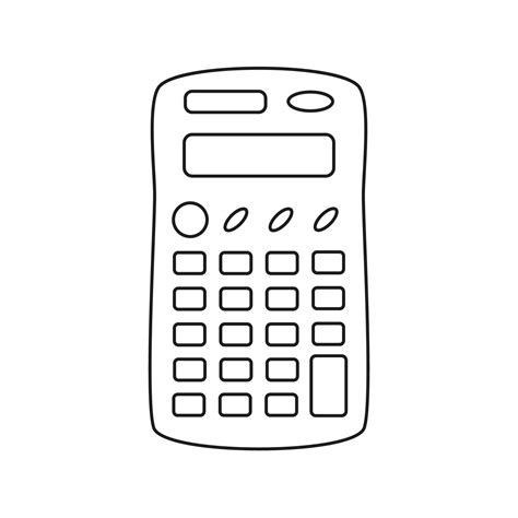 Black And White Calculator 01 12581526 Vector Art At Vecteezy