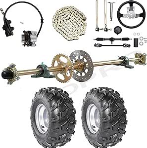 Amazon Rear Live Axle Kit With Wheels Tires Front Steering