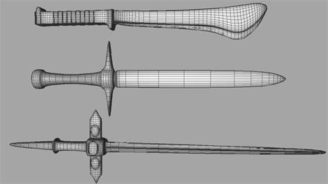 3d Model Swords 3d Model Model Concept Design