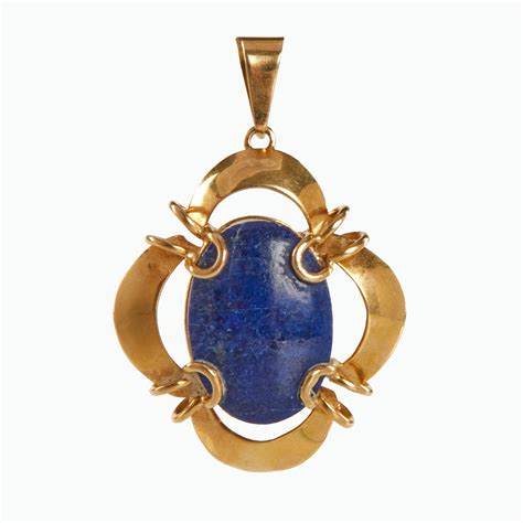 Images For 2515705 PENDANT And BROOCH 18k Gold With Lapis Lazuli