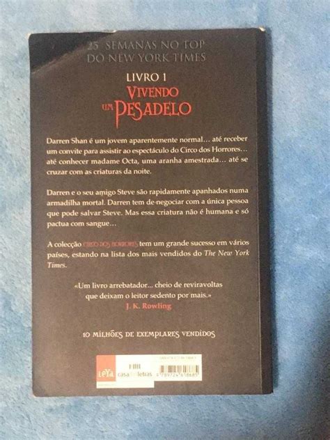 Livro Circo Dos Horrores Vivendo Um Pesadelo De Darren Shan Coimbra