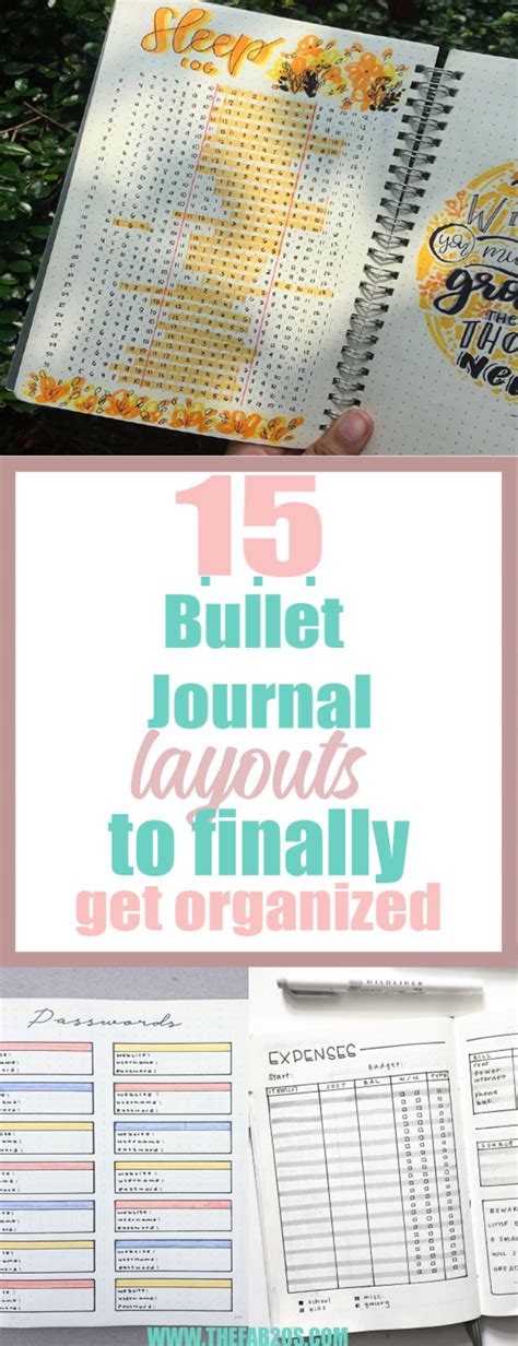 15 Bullet Journal layouts to finally get organized - TheFab20s