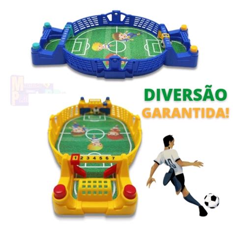 Mini Jogo De Futebol De Mesa Infantil Gol A Gol Estilo Fliperama