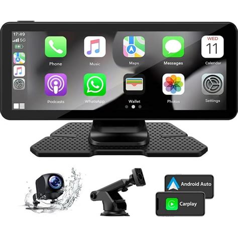 Wireless Apple Carplay Car Stereo Portable 6.86" Touch Screen Car Play ...