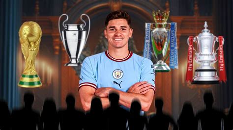 Manchester City's Julian Alvarez completes football after UCL Final