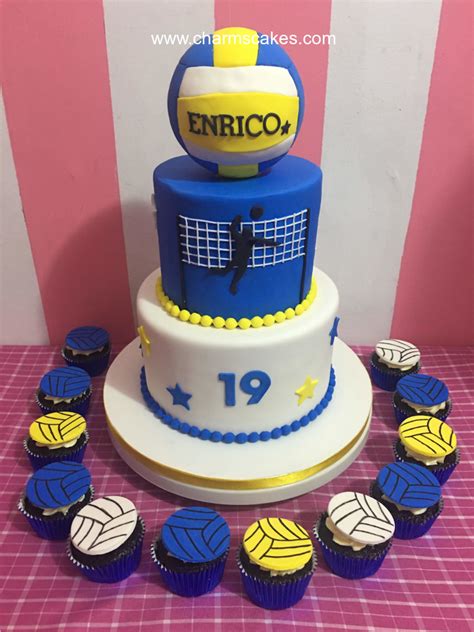 Volleyball Sports Theme Cake, A Customize Sports Theme cake