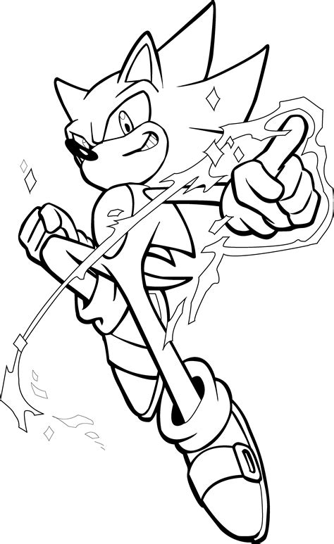 Super Sonic Printable Coloring Pages