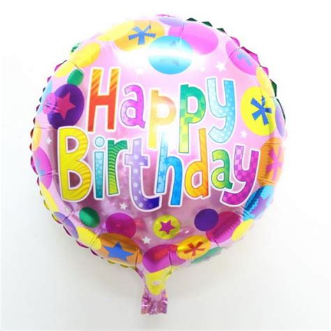 Mytex 17 Inch Happy Birthday Colorful Words Polka Balloon From