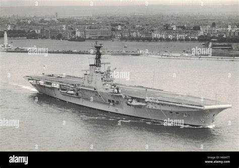 Aircraft Carrier HMS Albion R07 Nicknamed The Old Grey Ghost Of The