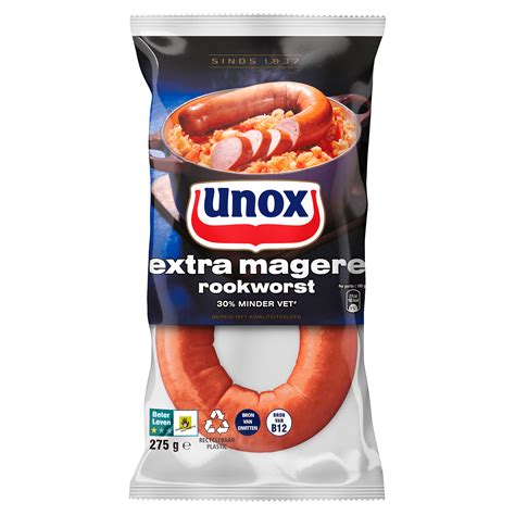 Unox Extra Magere Rookworst Per Stuk 275 G