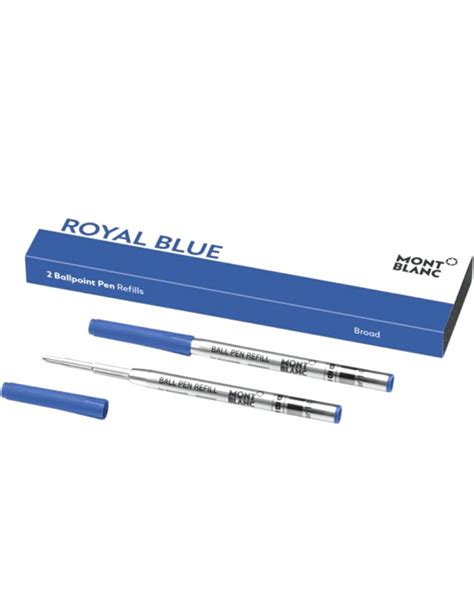 Montblanc Recharges Pour Stylo Bille Broad Blue Royal Les Chemins D Or