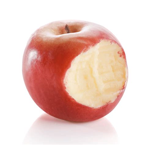 Bitten Red Apple Food Dummy 7 5 cm Ø DecoWoerner