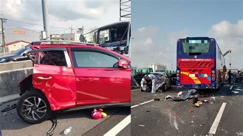 國道1號傳重大車禍！8車連環追撞 4人急送醫全線封閉｜東森新聞：新聞在哪 東森就在哪裡