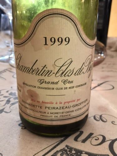 Peirazeau Groffier Chambertin Clos De Beze Grand Cru Vivino Us