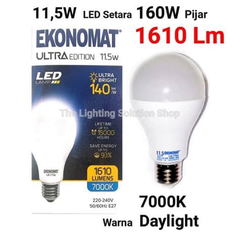 Jual Lampu LED Ekonomat ULTRA 11 5W 1610 Lm Putih 7000K Bohlam 11 5